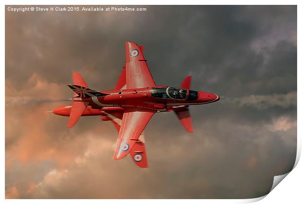  Red Arrows - Opposition Pass Print by Steve H Clark