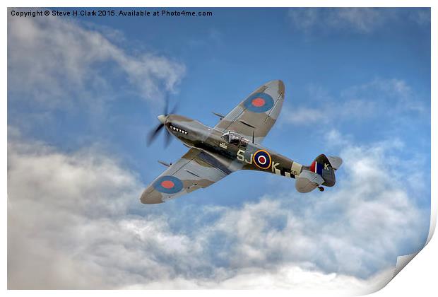 Spitfire LF IX 126 Squadron Print by Steve H Clark