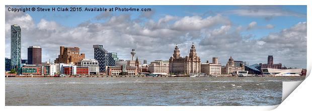  Liverpool's Iconic Waterfront Print by Steve H Clark