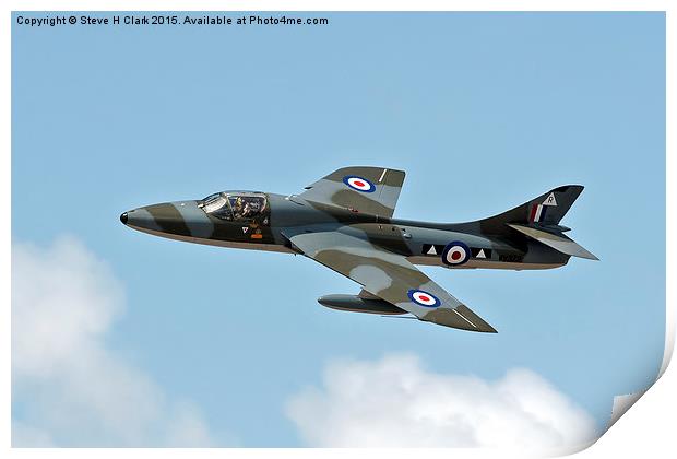  Hawker Hunter Print by Steve H Clark