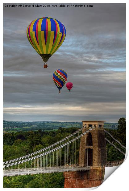  01 Bristol Balloon Fiesta Print by Steve H Clark