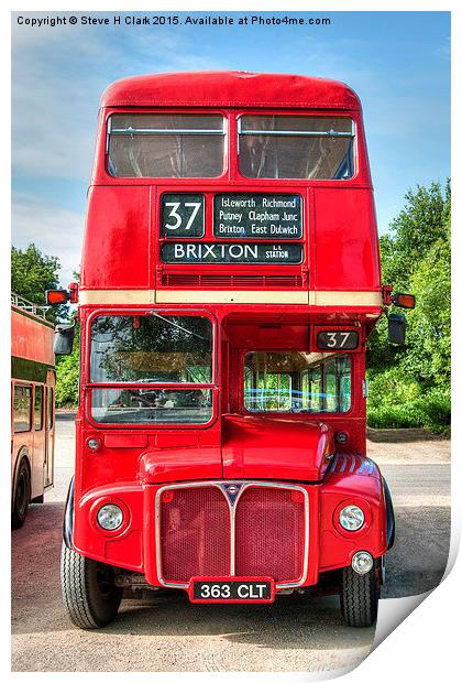 London Red Bus - Routemaster RM1363 Print by Steve H Clark