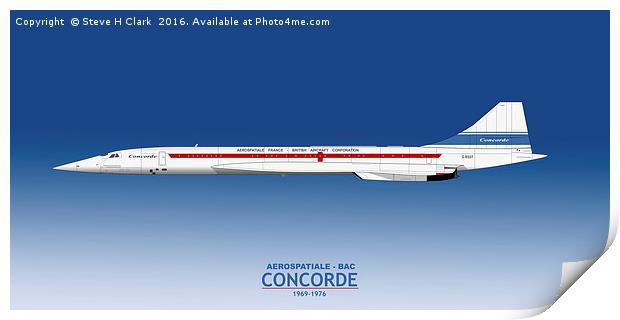 Concorde 002 G-BSST Print by Steve H Clark