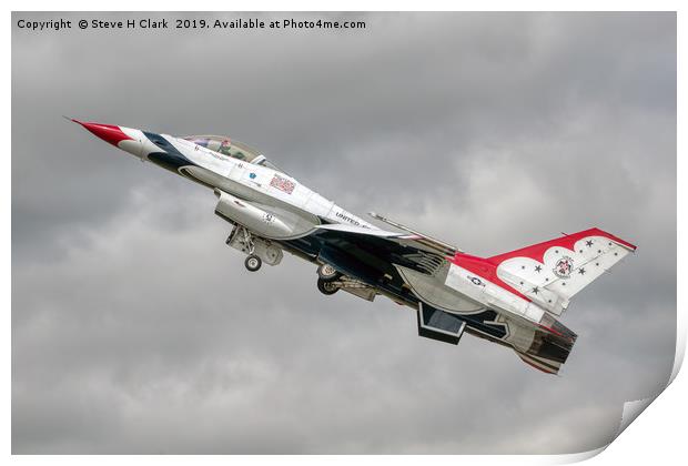 USAF Thunderbird Takeoff  Print by Steve H Clark