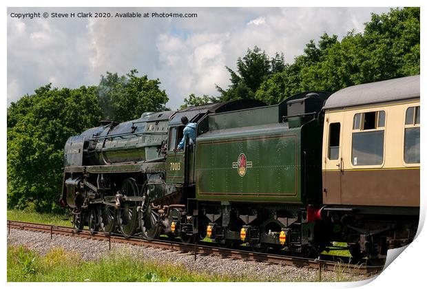 Oliver Cromwell Number 70013 Print by Steve H Clark