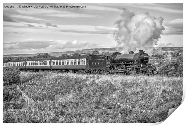 LNER Class B1 - Black and White Print by Steve H Clark