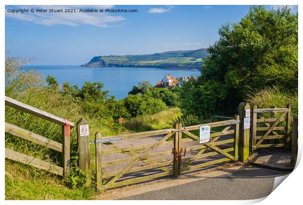 Robin Hoods Bay in North Yorkshire Print by Peter Stuart