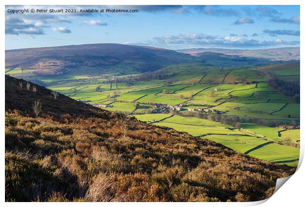 View from the Simon's Seat in the Yorkshire Dales Print by Peter Stuart