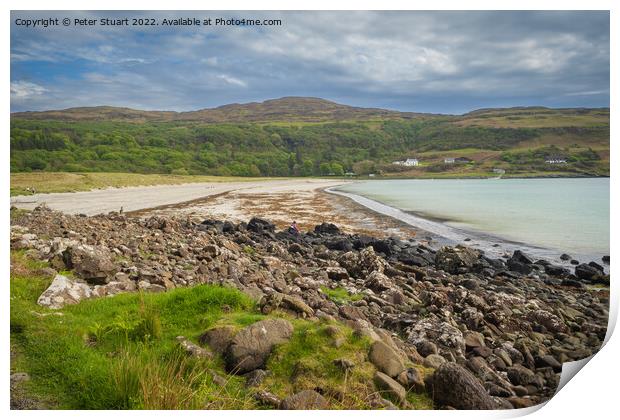 Calgary bay on the isle of mull Print by Peter Stuart