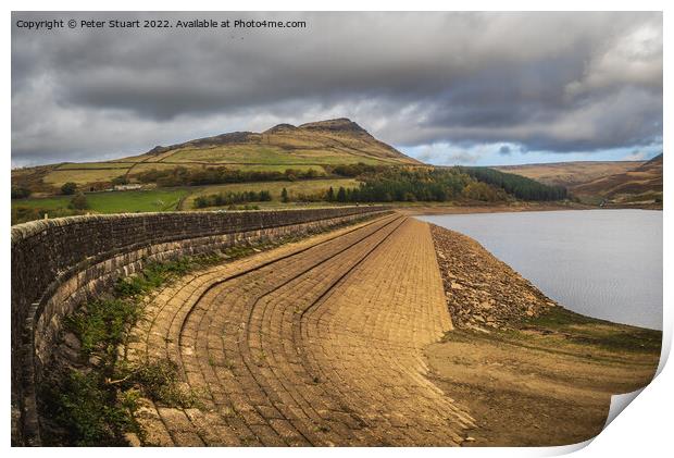 Walking around Dovestone reservoir near Greenfield in the North  Print by Peter Stuart