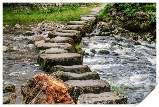 Stainforth Stones Print by Peter Stuart