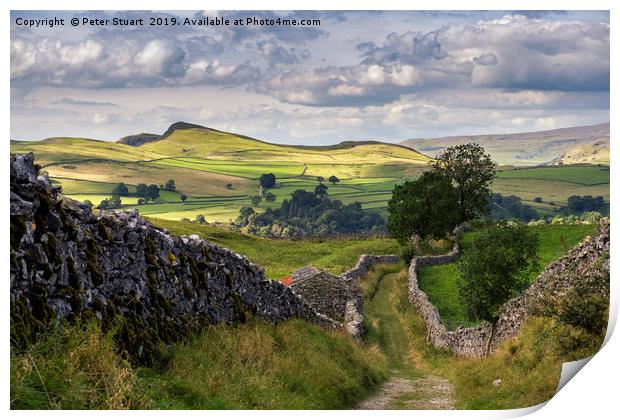 Old Lanes above stainforth, Yorkshire Dales Print by Peter Stuart
