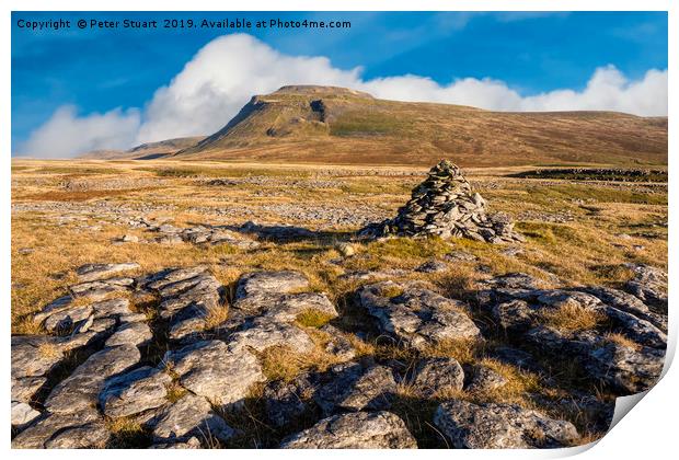 Ingleborough and Whernside in the Yorkshire Dales Print by Peter Stuart