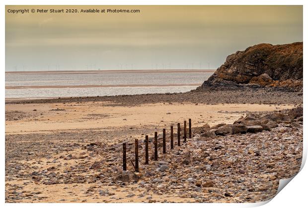 Haverigg Beach, South Cumbria Print by Peter Stuart