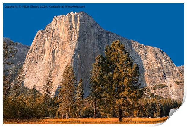 El Capitan, also known as El Cap in Yosemite  Print by Peter Stuart