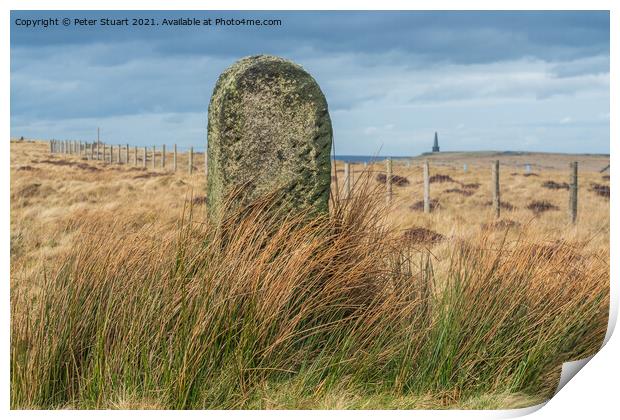 White House to stoodley Pike on the Pennine Way Print by Peter Stuart