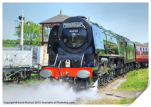 Steam locomotive 46233 Duchess Of Sutherland Print by David Birchall
