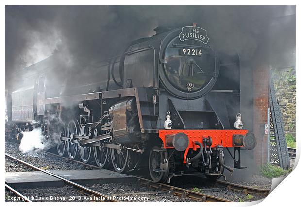 The Fusilier steam train. Print by David Birchall
