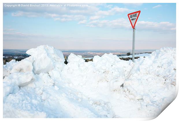 Optimism in Snow, Derbyshire Print by David Birchall