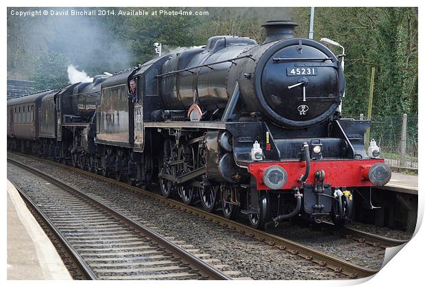Buxton Spa Express steam train. Print by David Birchall