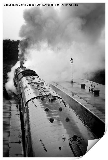  Rainy Day Departure at Swanwick Junction. Print by David Birchall