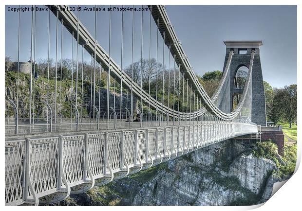  Clifton Suspension Bridge Print by David Birchall