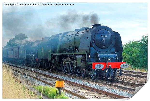 Steam locomotives double-header  Print by David Birchall