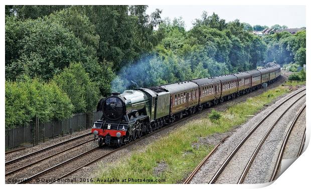 Flying Scotsman Approaching Chesterfield Print by David Birchall