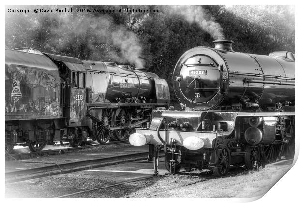 Stanier Pacifics at Swanwick Print by David Birchall