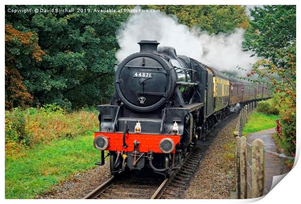 Steam locomotive Black Five class 44871 Print by David Birchall