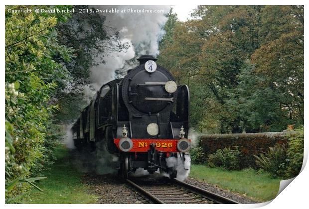 Steam Locomotive 926 Repton Print by David Birchall