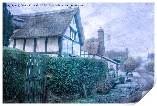 English Olde World Cottages. Print by David Birchall