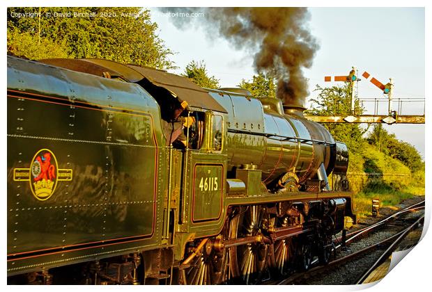 46115 Scots Guardsman departing from Hellifield. Print by David Birchall