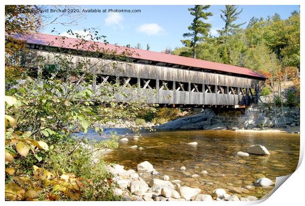 Albany covered bridge, New Hampshire, America Print by David Birchall
