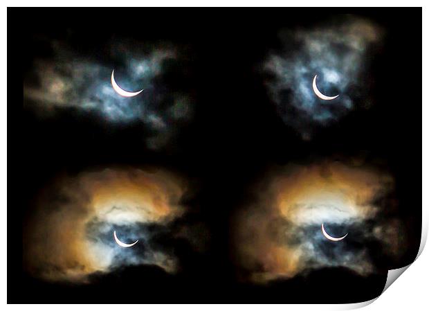  Solar Eclipse 2015 Print by Helen Holmes