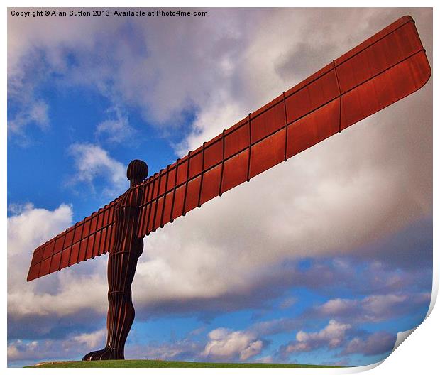 Angel of the North Print by Alan Sutton