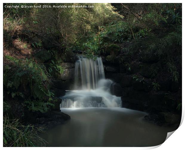 Pittencreiff Park Waterfall Print by bryan hynd