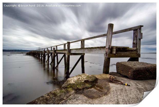 Curous Harbour Pier Print by bryan hynd