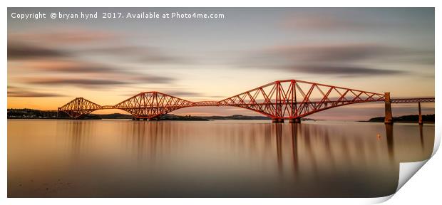 The Bridge at Sunset Panorama Print by bryan hynd