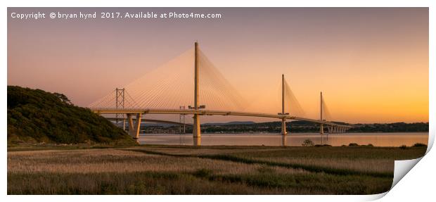 The Queensferry Crossing Print by bryan hynd