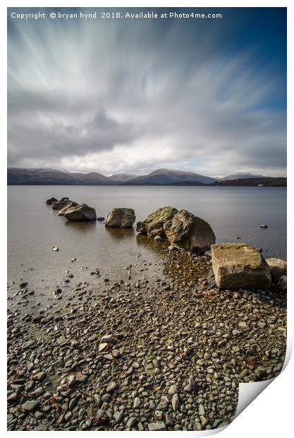 Loch Lomond at Milarrochy Bay  Print by bryan hynd