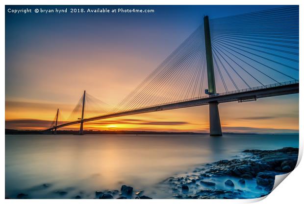 Queensferry Sunset Print by bryan hynd