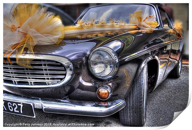 Wedding car Print by Perry Johnson