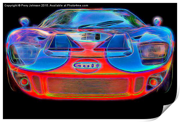  GT40 Print by Perry Johnson