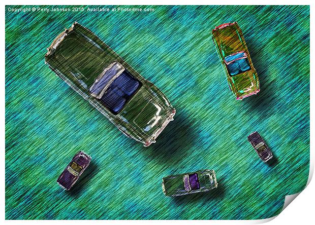  Cars Print by Perry Johnson