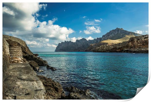 Cala Sant Vicenç on the beautiful island of Mallor Print by Perry Johnson