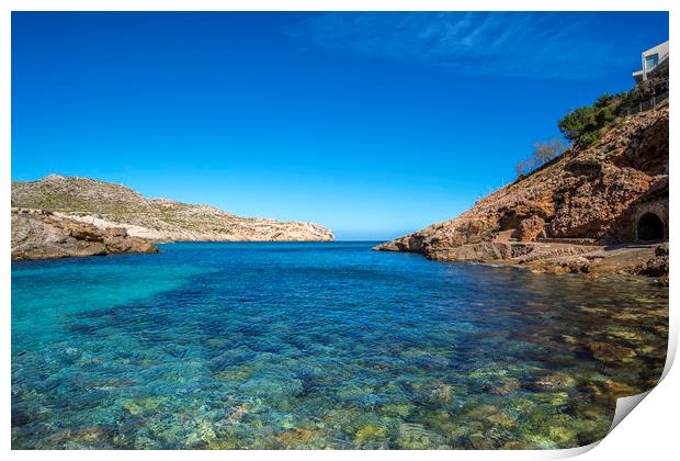 Cala Carbó on the beautiful island of Mallorca Print by Perry Johnson