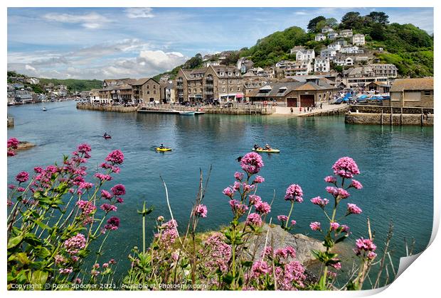 Looking across the River Looe in Cornwall  Print by Rosie Spooner