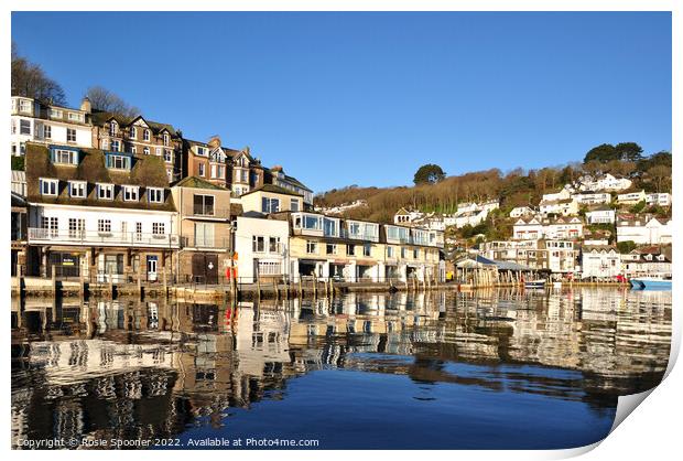 Early morning reflections on The River Looe  Print by Rosie Spooner