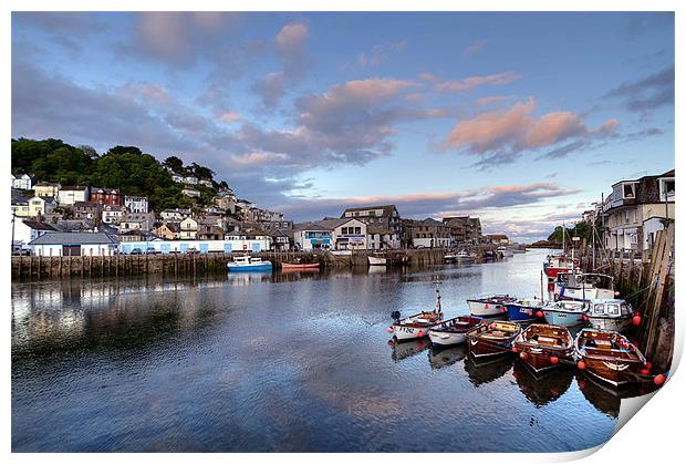 Early evening at Looe Print by Rosie Spooner